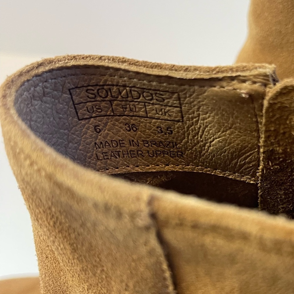 Soludos Fulton Tan Suede Ankle Bootie - Picture 6 of 6